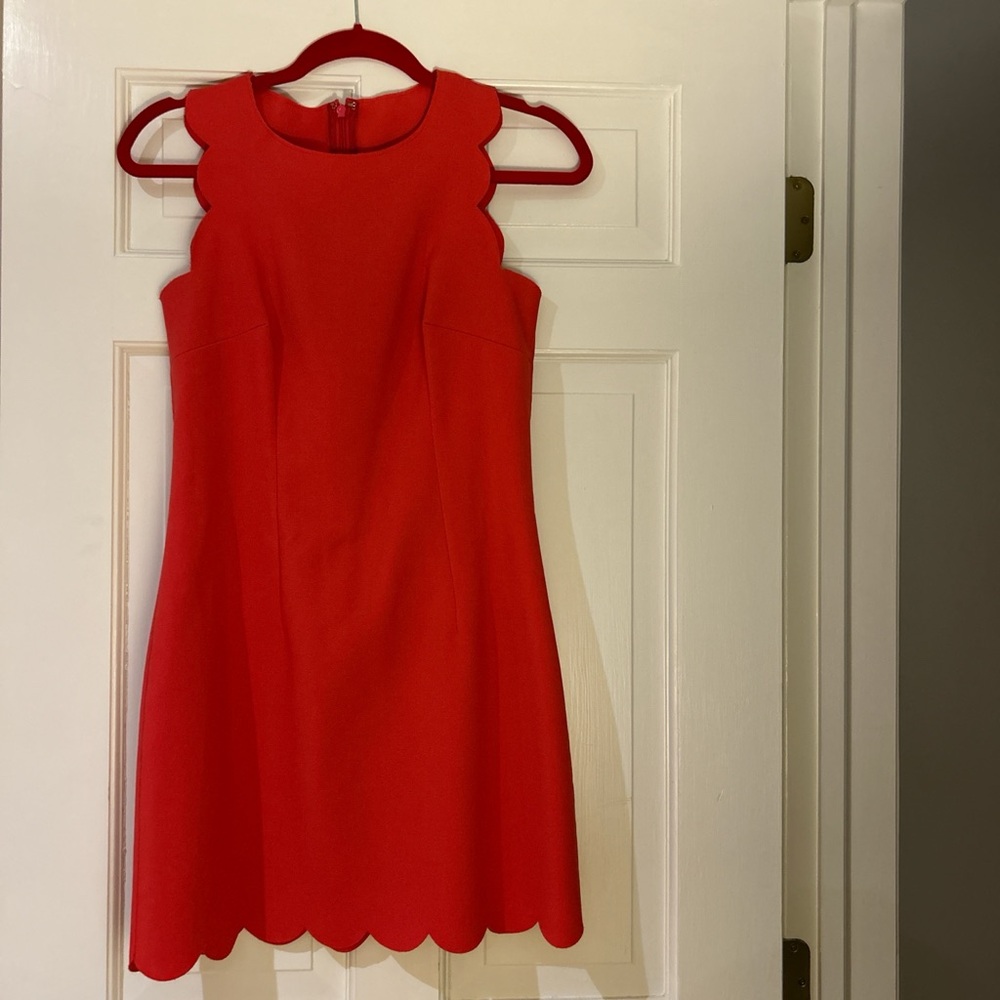 J. Crew Vibrant Scalloped Mini Dress
